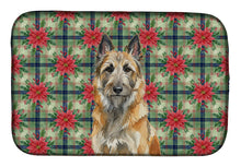 Load image into Gallery viewer, Belgian Laekenois Christmas PoinsettIas Dish Drying Mat