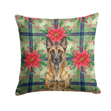 Load image into Gallery viewer, Belgian Malinois Christmas PoinsettIas Throw Pillow