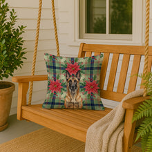 Load image into Gallery viewer, Belgian Malinois Christmas PoinsettIas Throw Pillow