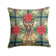 Load image into Gallery viewer, Belgian Malinois Christmas PoinsettIas Throw Pillow