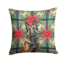 Load image into Gallery viewer, Belgian Tervuren Christmas PoinsettIas Throw Pillow