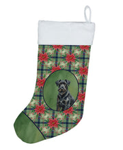 Load image into Gallery viewer, Black Russian Terrier Christmas PoinsettIas Holiday Stocking