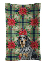 Load image into Gallery viewer, Bluetick Coonhound Christmas PoinsettIas Kitchen Towel