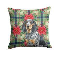 Load image into Gallery viewer, Bluetick Coonhound Christmas PoinsettIas Throw Pillow