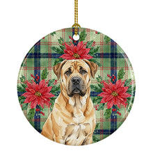 Load image into Gallery viewer, Fawn Boerboel Christmas PoinsettIas Ceramic Ornament