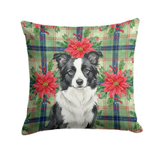Load image into Gallery viewer, Border Collie Christmas PoinsettIas Throw Pillow