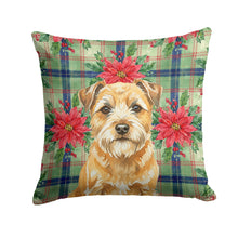 Load image into Gallery viewer, Wheaten Border Terrier Christmas PoinsettIas Throw Pillow