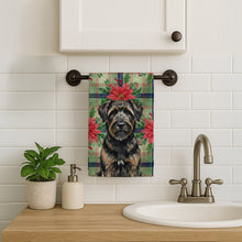 Load image into Gallery viewer, Brindle Bouvier des Flandres Christmas PoinsettIas Kitchen Towel