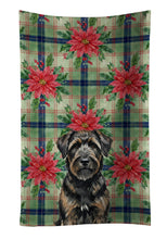 Load image into Gallery viewer, Brindle Bouvier des Flandres Christmas PoinsettIas Kitchen Towel