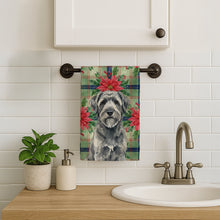 Load image into Gallery viewer, Gray Bouvier des Flandres Christmas PoinsettIas Kitchen Towel