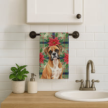 Load image into Gallery viewer, Boxer Christmas PoinsettIas Kitchen Towel