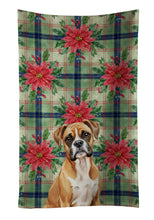 Load image into Gallery viewer, Boxer Christmas PoinsettIas Kitchen Towel
