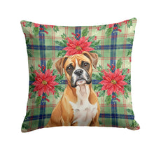 Load image into Gallery viewer, Boxer Christmas PoinsettIas Throw Pillow