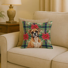 Load image into Gallery viewer, Boxer Christmas PoinsettIas Throw Pillow