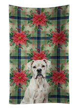 Load image into Gallery viewer, White Boxer Christmas PoinsettIas Kitchen Towel