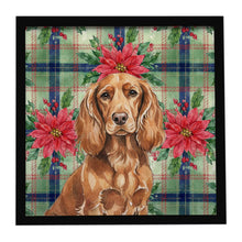Load image into Gallery viewer, Boykin Spaniel Christmas PoinsettIas Framed Metal Print