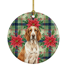 Load image into Gallery viewer, Bracco Italiano Christmas PoinsettIas Ceramic Ornament