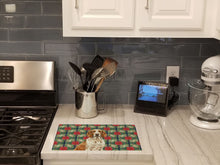 Load image into Gallery viewer, Bracco Italiano Christmas PoinsettIas Glass Cutting Board