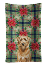 Load image into Gallery viewer, Tawny Briard Christmas PoinsettIas Kitchen Towel