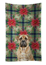 Load image into Gallery viewer, Bullmastiff Christmas PoinsettIas Kitchen Towel