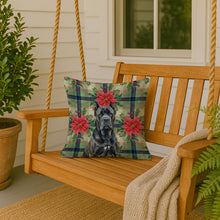 Load image into Gallery viewer, Cane Corso Christmas PoinsettIas Throw Pillow