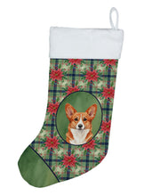 Load image into Gallery viewer, Red Cardigan Welsh Corgi Christmas PoinsettIas Holiday Stocking