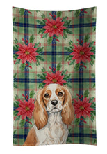Load image into Gallery viewer, Blenheim Cavalier Spaniel Christmas PoinsettIas Kitchen Towel