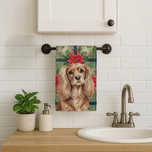 Load image into Gallery viewer, Ruby Cavalier Spaniel Christmas PoinsettIas Kitchen Towel