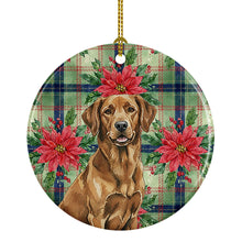 Load image into Gallery viewer, Chesapeake Bay Retriever Christmas PoinsettIas Ceramic Ornament