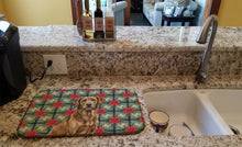 Load image into Gallery viewer, Chesapeake Bay Retriever Christmas PoinsettIas Dish Drying Mat