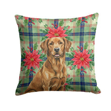 Load image into Gallery viewer, Chesapeake Bay Retriever Christmas PoinsettIas Throw Pillow