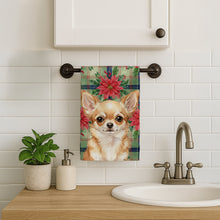 Load image into Gallery viewer, Fawn Chihuahua Christmas PoinsettIas Kitchen Towel