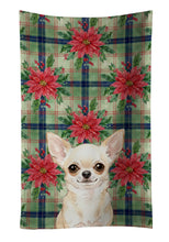 Load image into Gallery viewer, Cream Chihuahua Christmas PoinsettIas Kitchen Towel