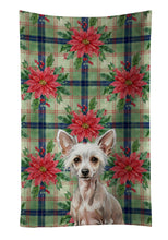 Load image into Gallery viewer, Hairless Chinese Crested Christmas PoinsettIas Kitchen Towel