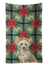 Load image into Gallery viewer, Hairless Palomino Chinese Crested Christmas PoinsettIas Kitchen Towel