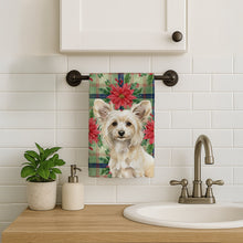 Load image into Gallery viewer, Powderpuff Chinese Crested Christmas PoinsettIas Kitchen Towel