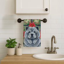 Load image into Gallery viewer, Blue Chow Chow Christmas PoinsettIas Kitchen Towel