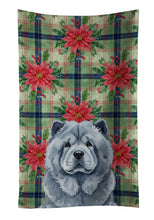 Load image into Gallery viewer, Blue Chow Chow Christmas PoinsettIas Kitchen Towel