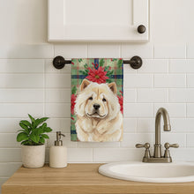 Load image into Gallery viewer, Cream Chow Chow Christmas PoinsettIas Kitchen Towel