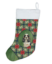 Load image into Gallery viewer, Parti Cocker Spaniel Christmas PoinsettIas Holiday Stocking