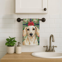 Load image into Gallery viewer, Cream Dachshund Christmas PoinsettIas Kitchen Towel