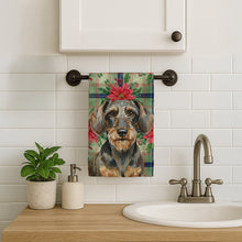 Load image into Gallery viewer, Wirehaired Wild Boar Dachshund Christmas PoinsettIas Kitchen Towel