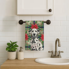 Load image into Gallery viewer, Dalmatian Christmas PoinsettIas Kitchen Towel