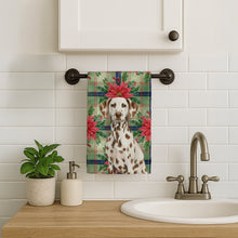 Load image into Gallery viewer, Liver Dalmatian Christmas PoinsettIas Kitchen Towel
