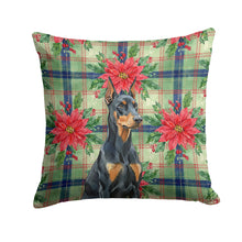 Load image into Gallery viewer, Doberman Pinscher Christmas PoinsettIas Throw Pillow