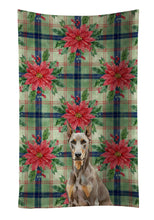 Load image into Gallery viewer, Fawn Doberman Pinscher Christmas PoinsettIas Kitchen Towel