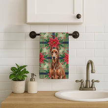 Load image into Gallery viewer, Red Doberman Pinscher Christmas PoinsettIas Kitchen Towel