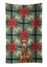 Load image into Gallery viewer, Red Doberman Pinscher Christmas PoinsettIas Kitchen Towel