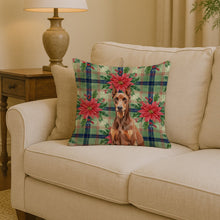 Load image into Gallery viewer, Red Doberman Pinscher Christmas PoinsettIas Throw Pillow
