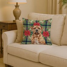 Load image into Gallery viewer, Dogue de Bordeaux Christmas PoinsettIas Throw Pillow